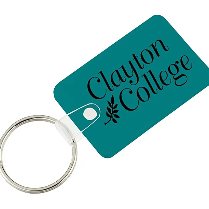 Small Rectangle with Round Corners Soft Keychain - Opaque