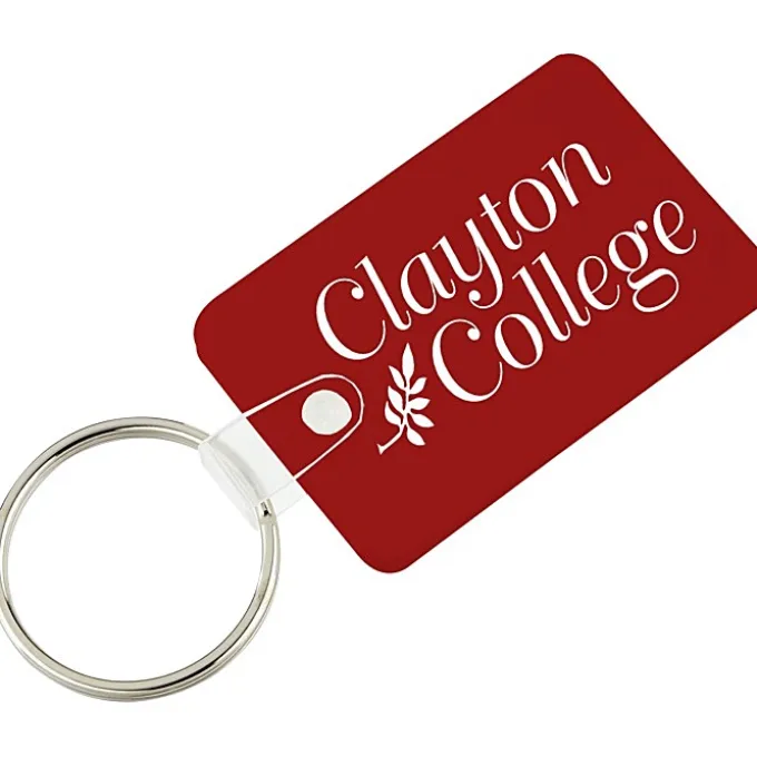 Small Rectangle with Round Corners Soft Keychain - Opaque