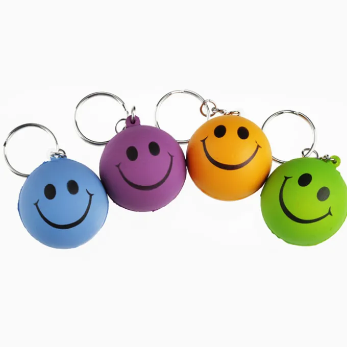 Smiley Face Mood Stress Keychain