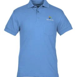 Smooth Touch Blended Pocket Pique Polo - Men's