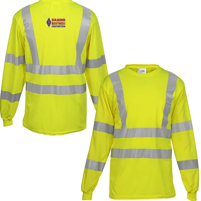 Snag-Resistant Reflective Long Sleeve T-Shirt