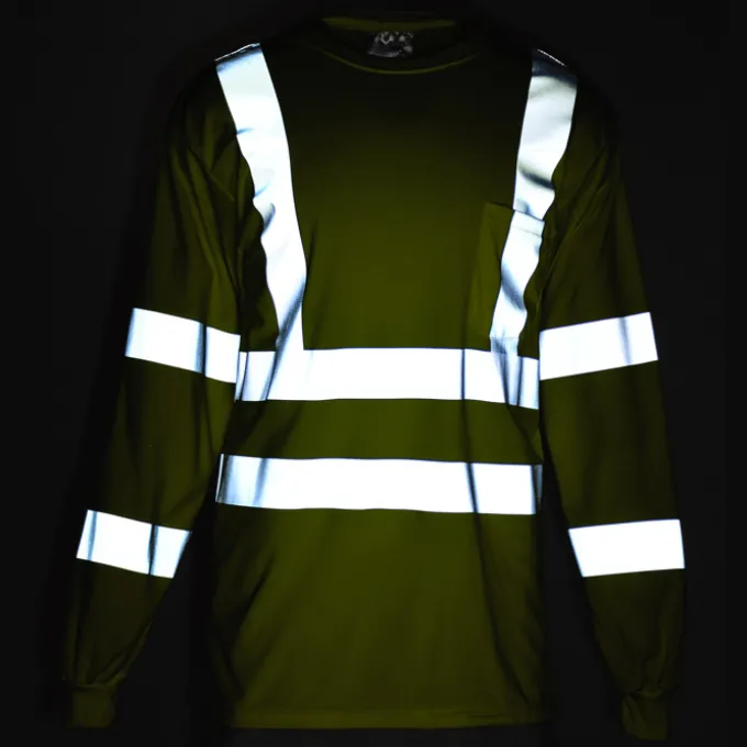 Snag-Resistant Reflective Long Sleeve T-Shirt