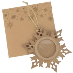 Snowflake Wood Photo Ornament
