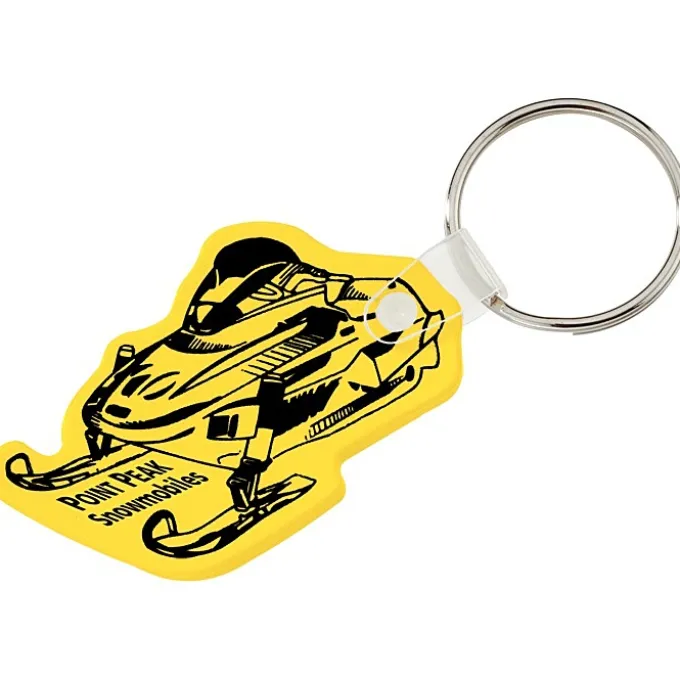 Snowmobile Soft Keychain - Opaque