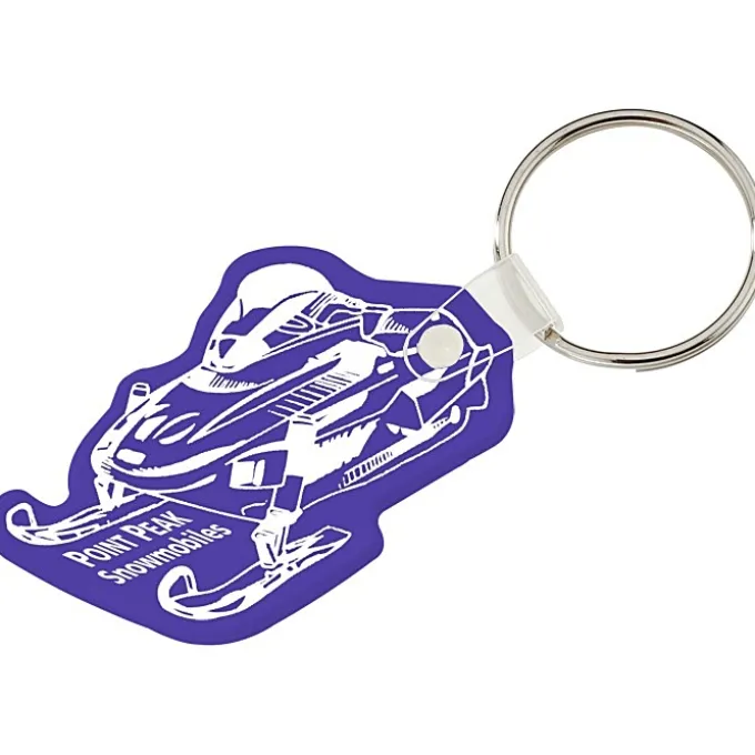 Snowmobile Soft Keychain - Opaque