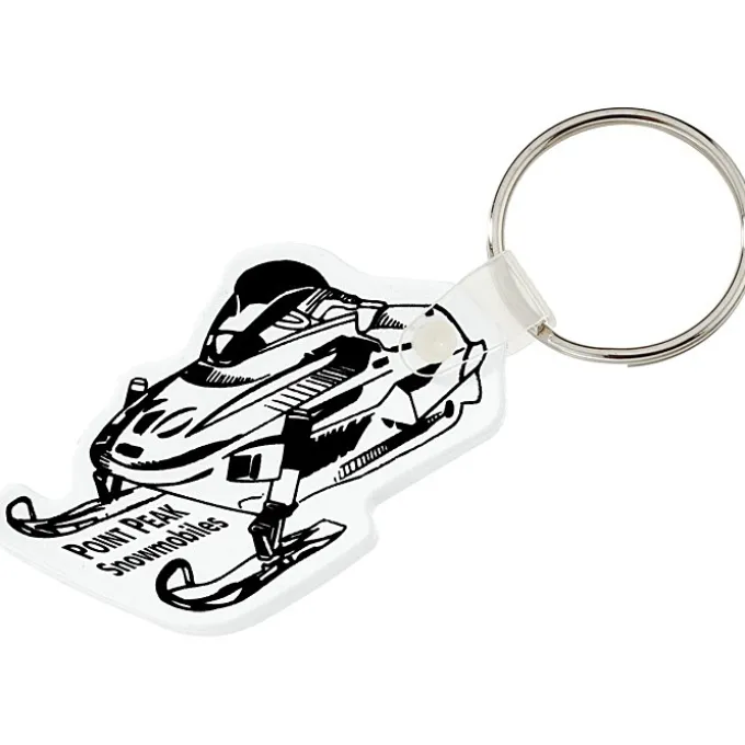 Snowmobile Soft Keychain - Opaque