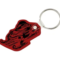 Snowmobile Soft Keychain - Opaque