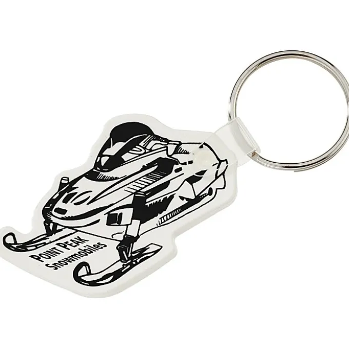Snowmobile Soft Keychain - Opaque