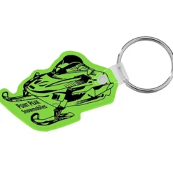 Snowmobile Soft Keychain - Translucent