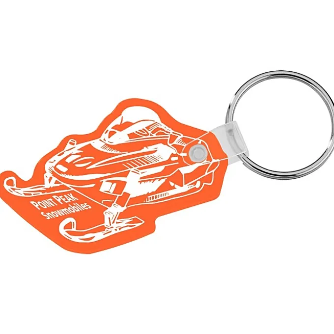 Snowmobile Soft Keychain - Translucent