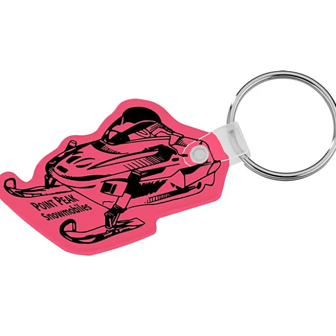 Snowmobile Soft Keychain - Translucent