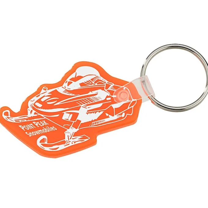 Snowmobile Soft Keychain - Translucent