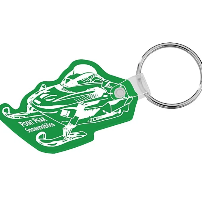 Snowmobile Soft Keychain - Translucent