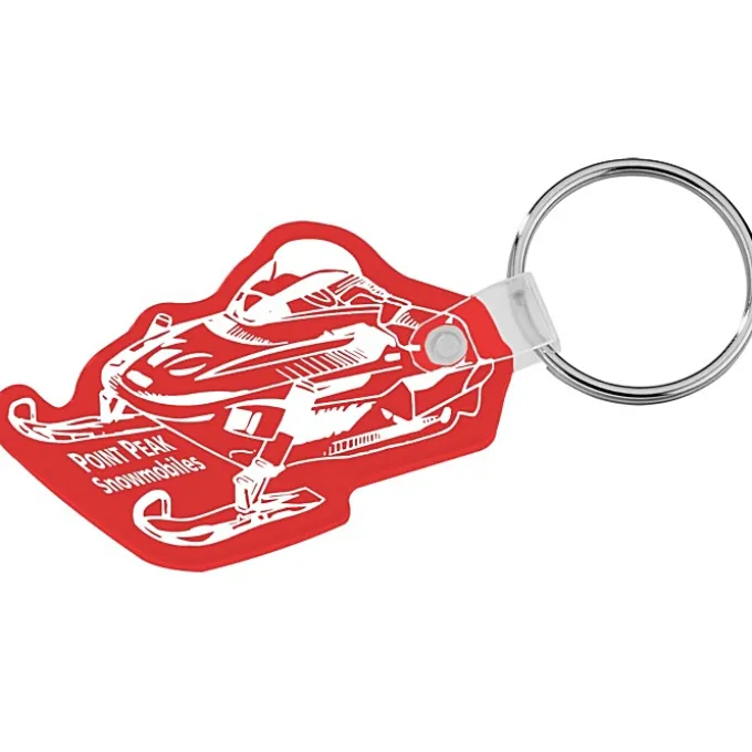 Snowmobile Soft Keychain - Translucent