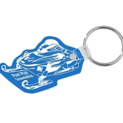 Snowmobile Soft Keychain - Translucent