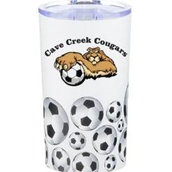 Soccer Full Color Travel Tumbler - 20 oz