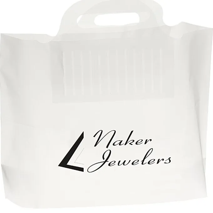 Soft Bridge Handle Plastic Bag - 10 inches x 14 inches