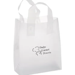 Soft-Loop Frosted Clear Shopper - 10 inches x 8 inches
