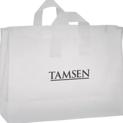 Soft-Loop Frosted Clear Shopper - 12 inches x 16 inches