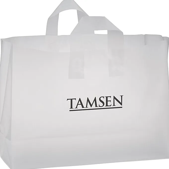 Soft-Loop Frosted Clear Shopper - 12 inches x 16 inches
