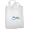 Soft-Loop Frosted Clear Shopper - 13 inches x 10 inches - Foil