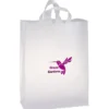 Soft-Loop Frosted Clear Shopper - 17 inches x 13 inches - Foil