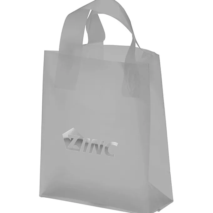 Soft-Loop Frosted Shopper - 10 inches x 8 inches - Foil