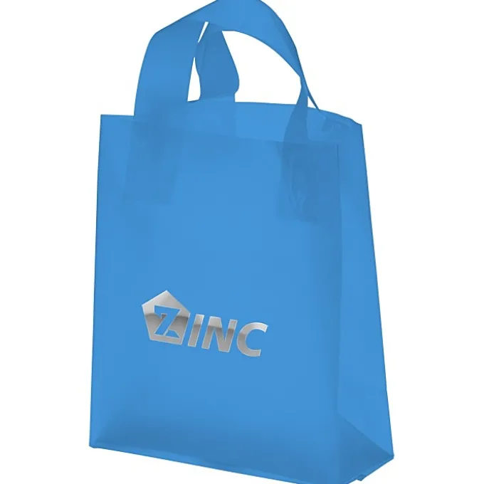 Soft-Loop Frosted Shopper - 10 inches x 8 inches - Foil
