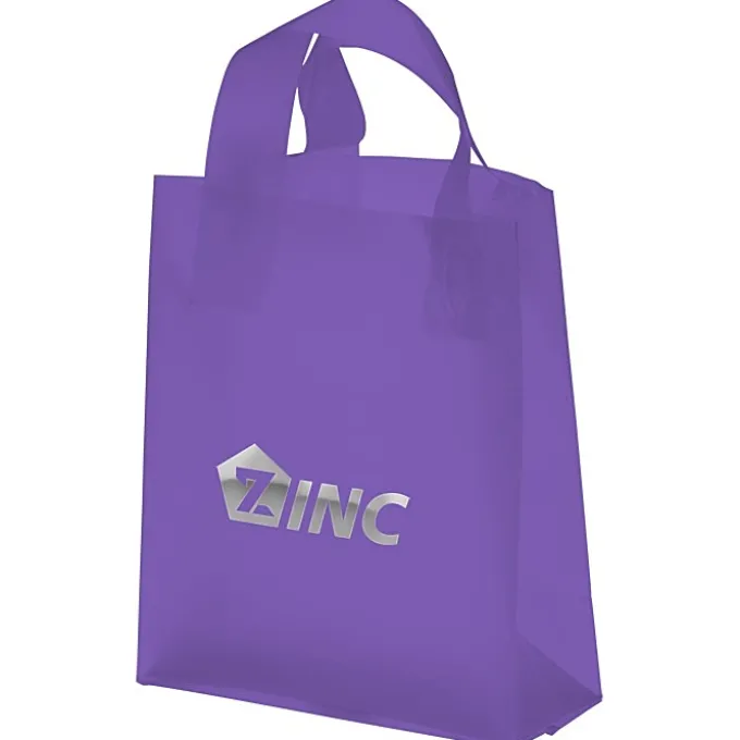 Soft-Loop Frosted Shopper - 10 inches x 8 inches - Foil