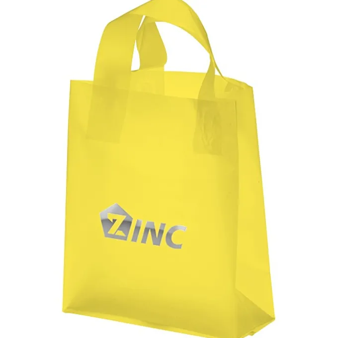 Soft-Loop Frosted Shopper - 10 inches x 8 inches - Foil