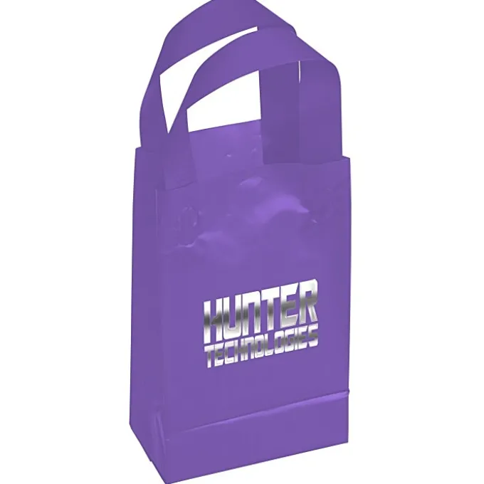 Soft-Loop Frosted Shopper - 8 inches x 5 inches - Foil