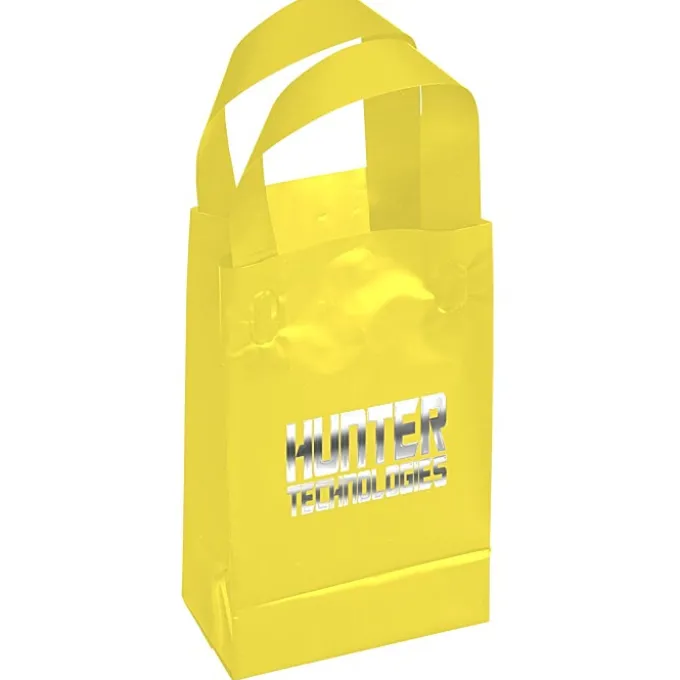 Soft-Loop Frosted Shopper - 8 inches x 5 inches - Foil