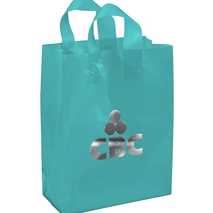 Soft-Loop Frosted Shopper - 13 inches x 10 inches - Foil