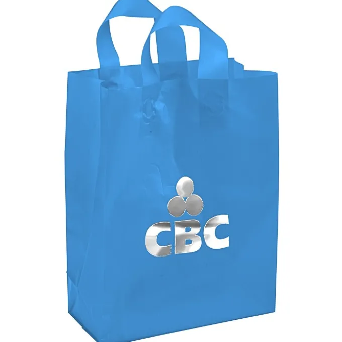 Soft-Loop Frosted Shopper - 13 inches x 10 inches - Foil