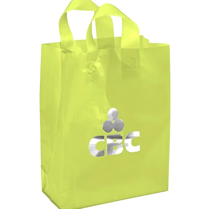 Soft-Loop Frosted Shopper - 13 inches x 10 inches - Foil