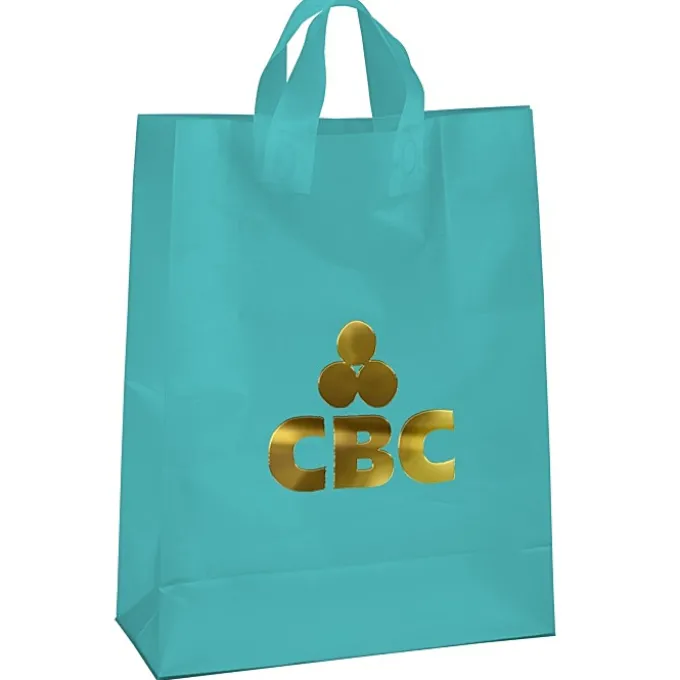 Soft-Loop Frosted Shopper - 17 inches x 13 inches - Foil