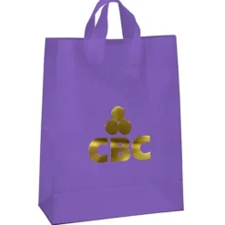 Soft-Loop Frosted Shopper - 17 inches x 13 inches - Foil