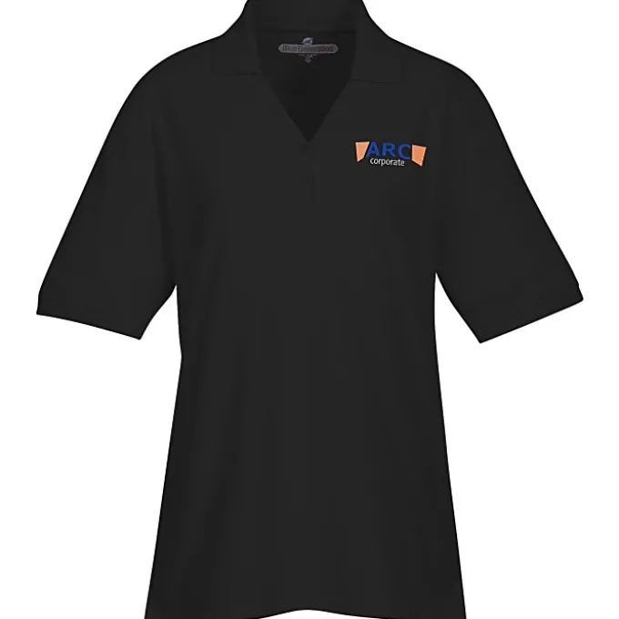 Soft Touch Pique Y-Placket Sport Shirt - Ladies' - Embroidered