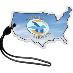 Soft Vinyl Full Color Luggage Tag - USA