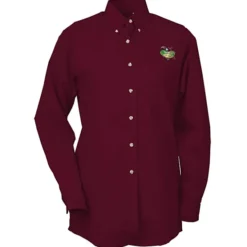 Soil Release Button Down Poplin Shirt - Ladies'