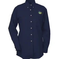 Soil Release Button Down Poplin Shirt - Ladies'