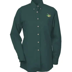 Soil Release Button Down Poplin Shirt - Ladies'