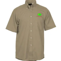 Soil Release Button Down SS Poplin Shirt - Men's