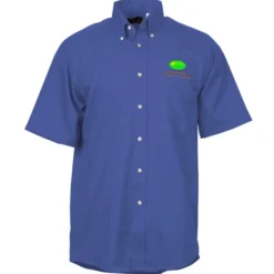 Soil Release Button Down SS Poplin Shirt - Men's