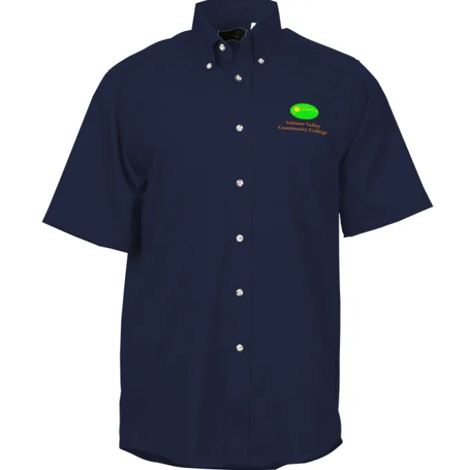 Soil Release Button Down SS Poplin Shirt - Men's