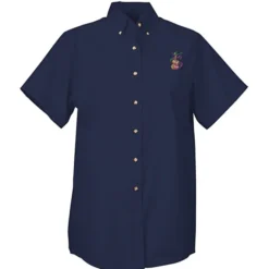Soil Release Button Down SS Poplin Shirt - Ladies'