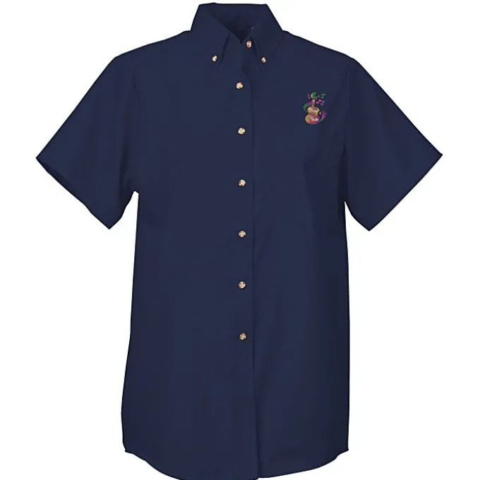 Soil Release Button Down SS Poplin Shirt - Ladies'