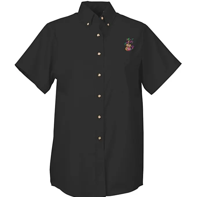 Soil Release Button Down SS Poplin Shirt - Ladies'