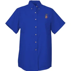 Soil Release Button Down SS Poplin Shirt - Ladies'