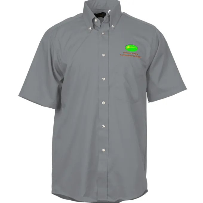 Soil Release Button Down SS Poplin Shirt - Men's - 24 hr